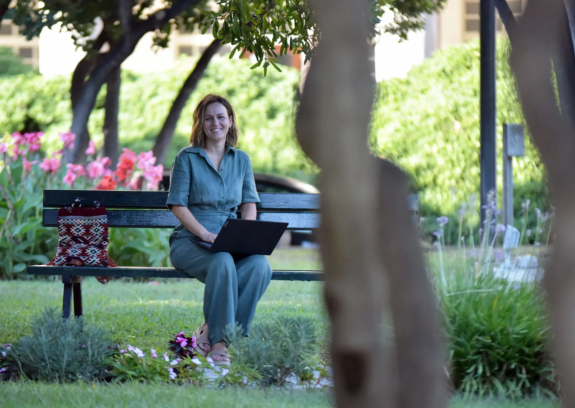 Antonela owner of zobnica seating on the bench